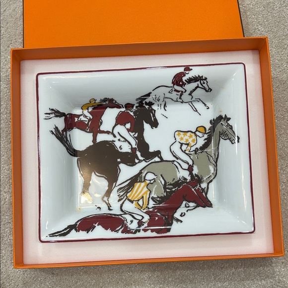 Other - Authentic Hermes Horse Racing Design Decorative Tray